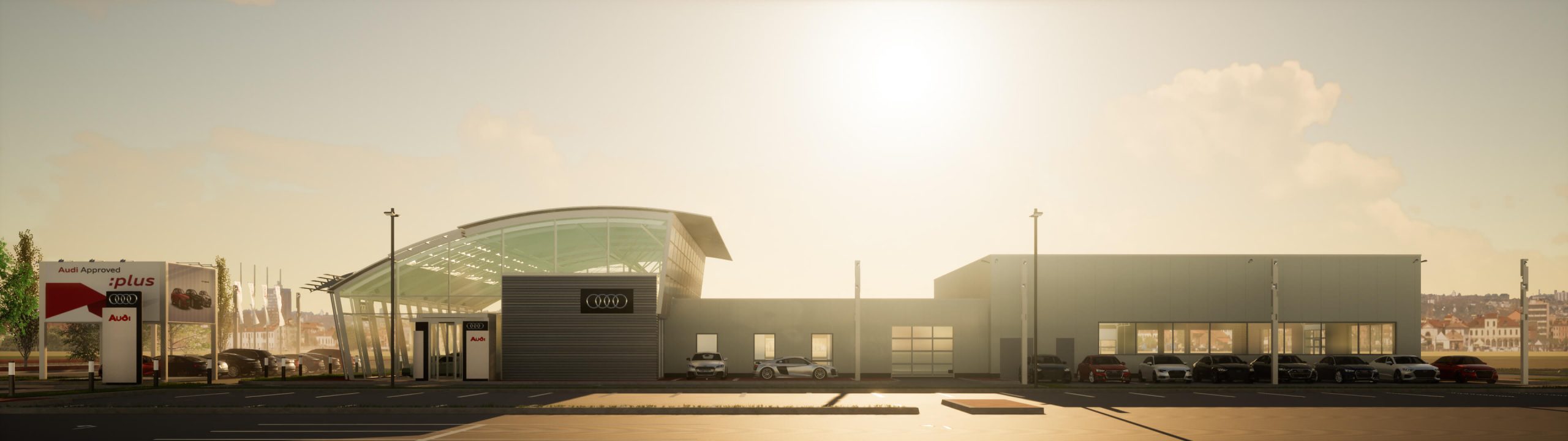 Architecture projects - showroom arrangement Audi Approved Plus - else studio