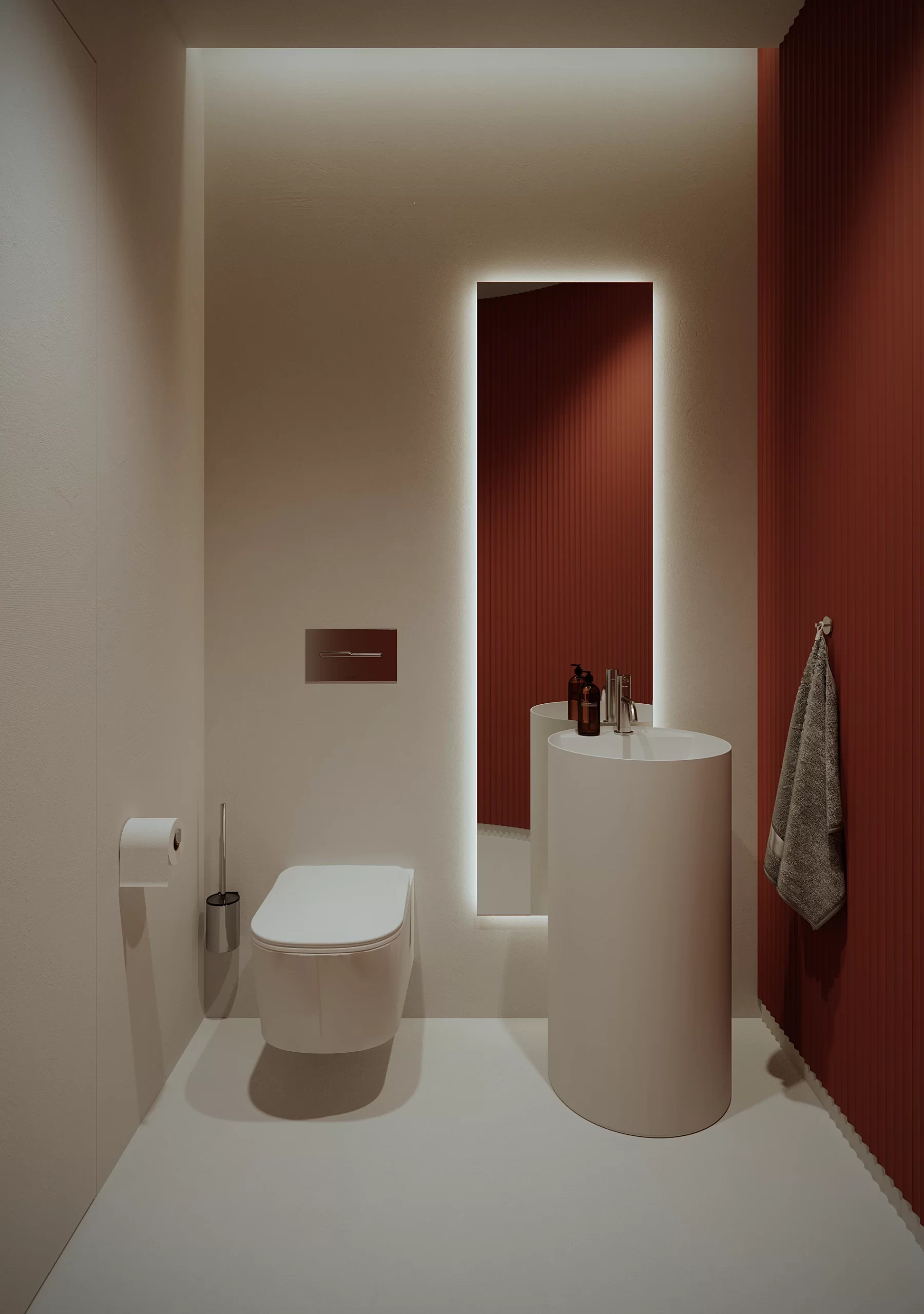 baie personal - clinica de ortodontie - amenajare interioara