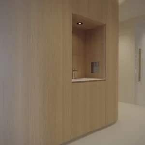 receptie si zona interactiva - clinica de ortodontie - amenajare interior