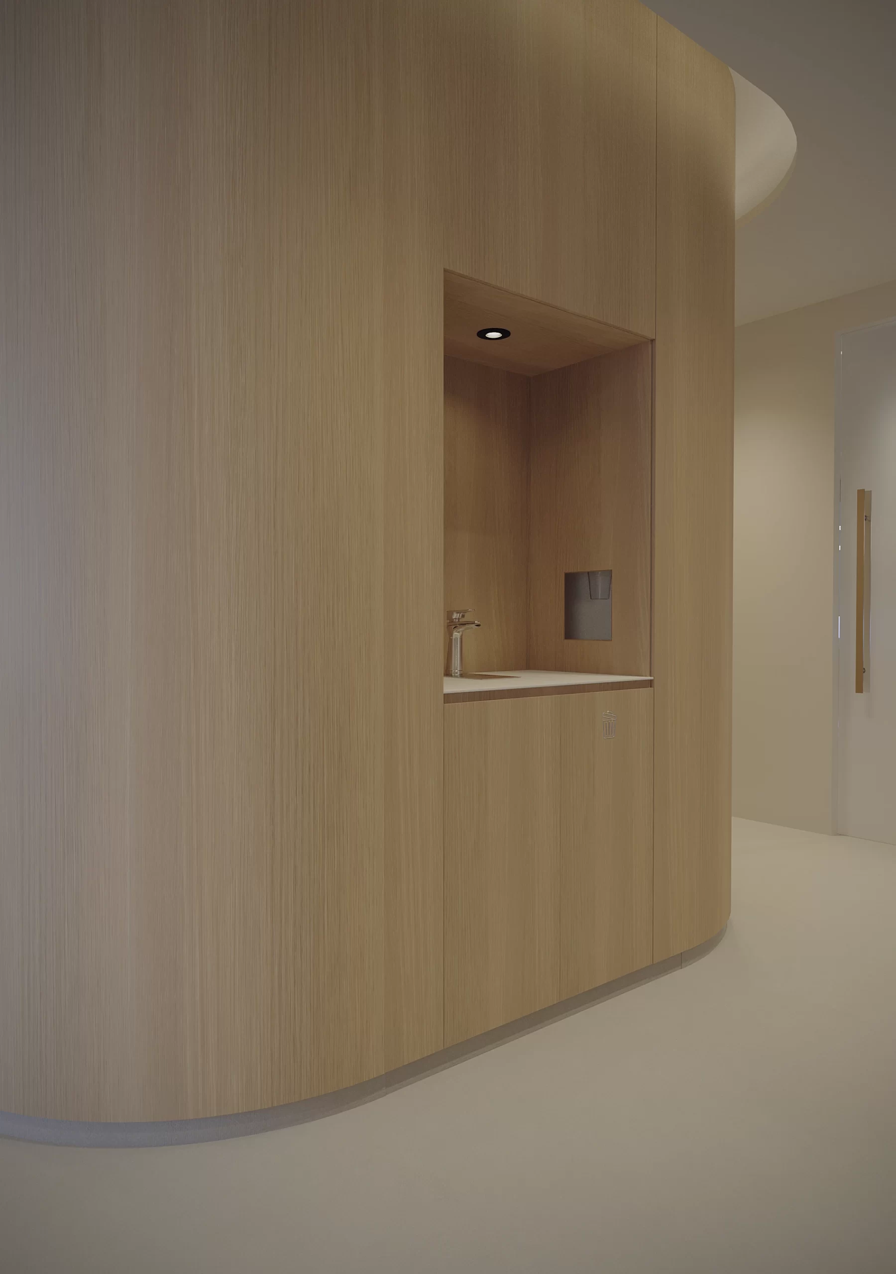 receptie si zona interactiva - clinica de ortodontie - amenajare interior